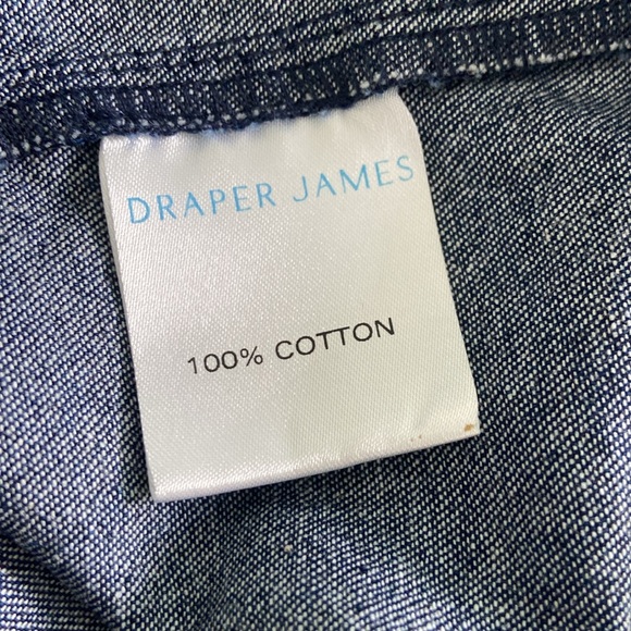 Draper James Collared Chambray Shift Dress NWOT size 4 - Picture 8 of 9